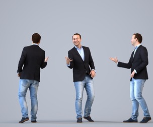 00030_Vincent005 Adult Caucasian man presenting in office wearing transitional seasonal business