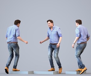 00034_Joris010 Adult Caucasian man walking in public wearing transitional seasonal clothing