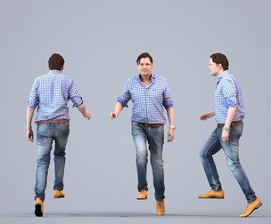 00034_Joris011 Adult Caucasian man running in public space wearing autumn or spring attire