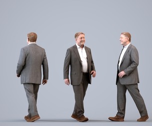 00048_PaBsschop010 Senior Caucasian man walking through office in transitional seasonal business