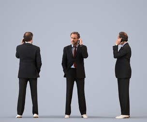 00053_PaulJan003 Adult Caucasian man calling with smartphone in office, autumn or spring attire