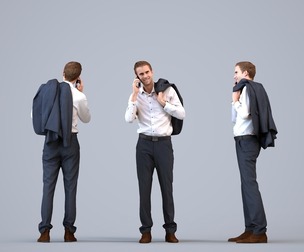 00056_Jeffrey006 Adult Caucasian man calling in office wearing autumn spring business attire