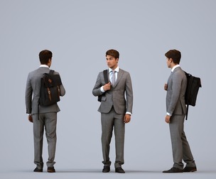 00072_Darion004 Adult Caucasian male waiting in office wearing autumn or spring business attire