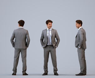 00072_Darion003 Adult Caucasian man waiting in office wearing transitional seasonal business attire