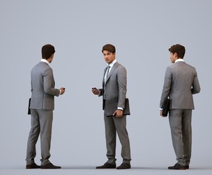 00072_Darion006 Adult Caucasian man standing in office with smartphone, autumn attire