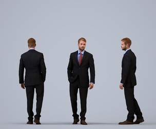 00075_Nash005 Adult Caucasian man walking through office in autumn or spring business attire