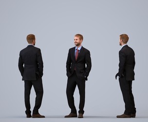00075_Nash004 Adult Caucasian man waiting in office wearing autumn or spring business attire