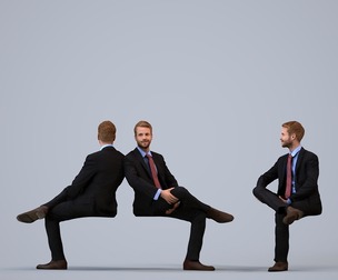 00075_Nash006 Adult Caucasian male waiting in office wearing transitional seasonal business attire