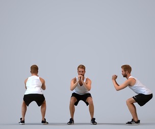 00077_Nash003 Adult Caucasian man exercising in sports facility wearing athletic attire