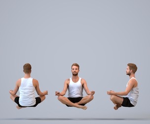 00077_Nash007 Adult Caucasian man exercising in summer sportswear for athletic facility