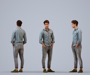 00078_Darion002 Adult Caucasian man waiting in public space wearing autumn or spring attire
