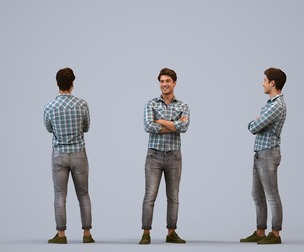 00078_Darion003 Adult Caucasian man relaxing in public space wearing autumn or spring attire