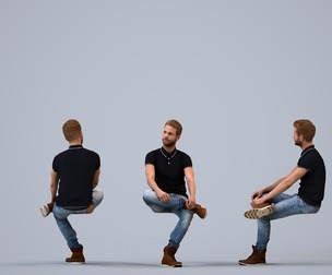 00079_Nash003 Adult Caucasian man relaxing seated in public wearing autumn or spring attire