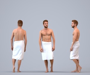 00081_Nash005 Adult Caucasian man walking in summer sportswear, perfect for relaxation scenes