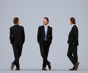 00082_Chris007 Adult Caucasian man waiting in office wearing transitional seasonal business attire