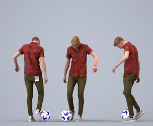 00086_Ewoud008 Adult Caucasian man standing in soccer attire wearing transitional seasonal clothing