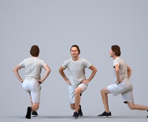00087_Chris006 Adult Caucasian man running outdoors in summer athletic wear