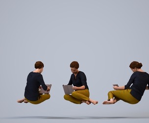 00094_Maud010 Adult Caucasian woman reading at home in casual transitional seasonal clothing