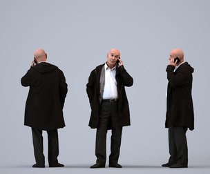 00101_Erik009 Senior Caucasian man calling on smartphone in office wearing autumn attire
