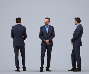00102_Floris006 Adult Caucasian man waiting in office wearing autumn or spring business attire
