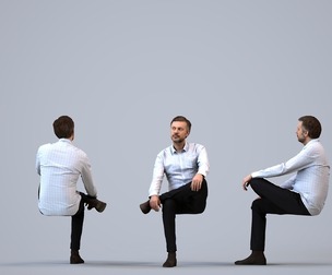 00104_Floris005 Adult Caucasian male relaxing in office wearing transitional seasonal business