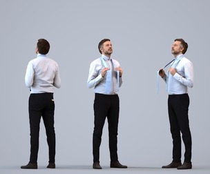 00104_Floris008 Adult Caucasian man standing in home wearing autumn or spring business attire
