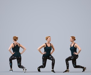 00115_Halle003 Adult Caucasian woman exercising in athletic wear for sports environments