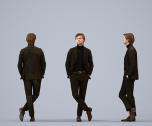00120_Rian008 Adult Caucasian male waiting in office wearing autumn or spring business attire