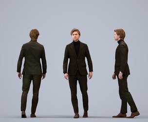 00120_Rian003 Adult Caucasian man waiting in office wearing transitional seasonal business attire