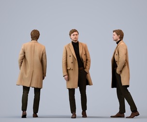 00121_Rian003 Adult Caucasian male walking through public space in winter business attire