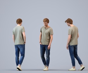 00124_Rian004 Adult Caucasian male walking in public wearing autumn or spring attire