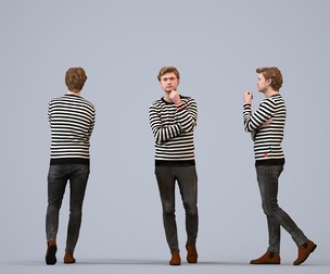 00131_Rian003 Adult Caucasian man walking in public wearing casual autumn or spring attire