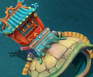 Submarine cartoon world - heavy turtles