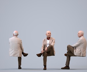 00134_Pascal007 Senior Caucasian man relaxing in office wearing transitional seasonal business