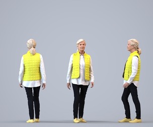 00135_Nora003 Senior Caucasian woman walking outdoors in casual autumn or spring attire
