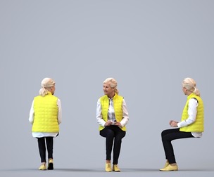 00135_Nora010 Senior Caucasian woman relaxing at home in autumn or spring attire