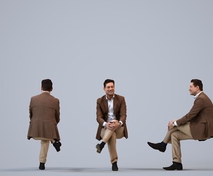 00142_Connor008 Adult Caucasian man relaxing in office wearing transitional seasonal business attire