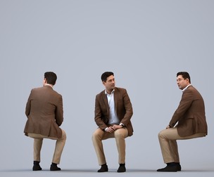 00142_Connor009 Adult Caucasian male waiting in office wearing autumn or spring business attire