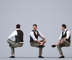 00143_Connor008 Adult Caucasian male relaxing in office wearing transitional seasonal business