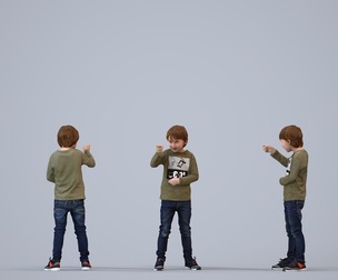 00149_Silvester002 Young Caucasian boy standing at school with smartphone in autumn attire