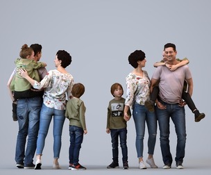 00152_Samen001 Caucasian family bonding at home in casual autumn or spring attire