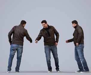 00157_Connor006 Adult Caucasian man standing in public space wearing winter clothing
