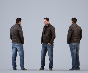 00157_Connor005 Adult Caucasian man waiting in public space wearing winter clothing