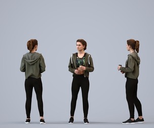 00172_Vale003 Adult Caucasian woman exercising in athletic wear for transitional seasons