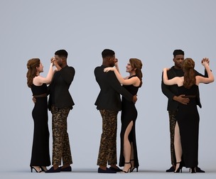 00175_Vale002 Adult Caucasian professionals bonding in public space wearing formal summer attire
