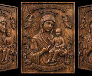 Virgin Mary and the Miracle of the Roses Relief