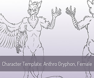 Character Template: Anthro Gryphon Female