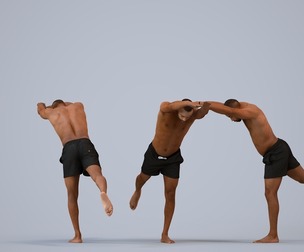 00180_Terrell008 Adult Black male exercising in contemporary fitness environment
