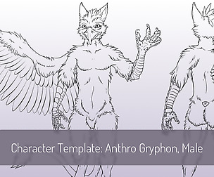 Character Template: Anthro Gryphon Male