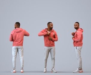 00182_Terrell010 Adult Black man exercising in sportswear for fitness environments